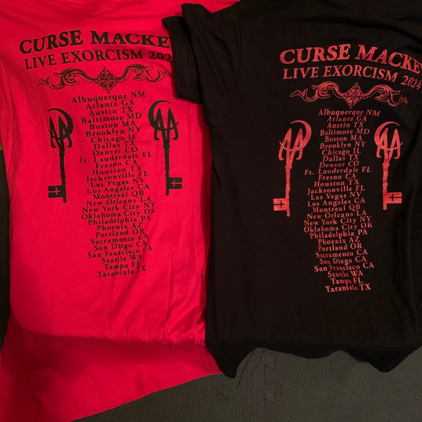 Curse Mackey "Live Exorcism" 2024 Tour Shirt (double-sided, limited edition)