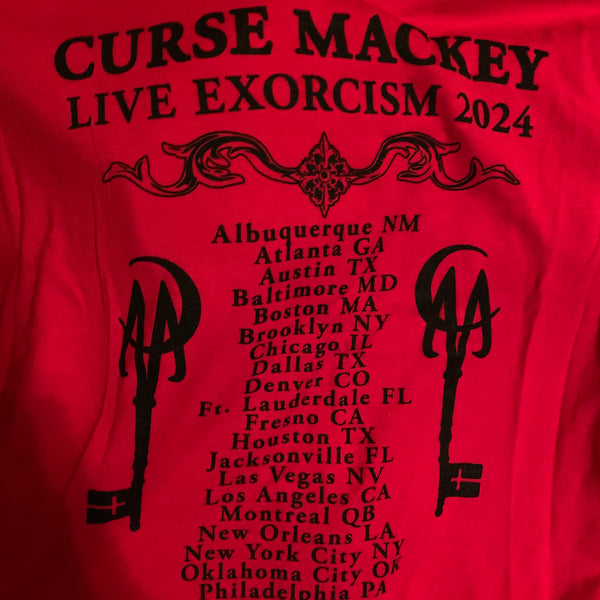 Curse Mackey "Live Exorcism" 2024 Tour Shirt (double-sided, limited edition)