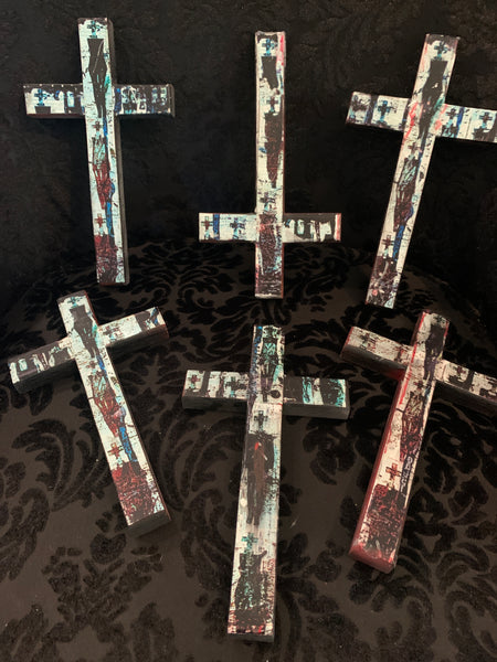 Curse Mackey "Curse-A-Fix" wooden art cross. 2025 Series! New!