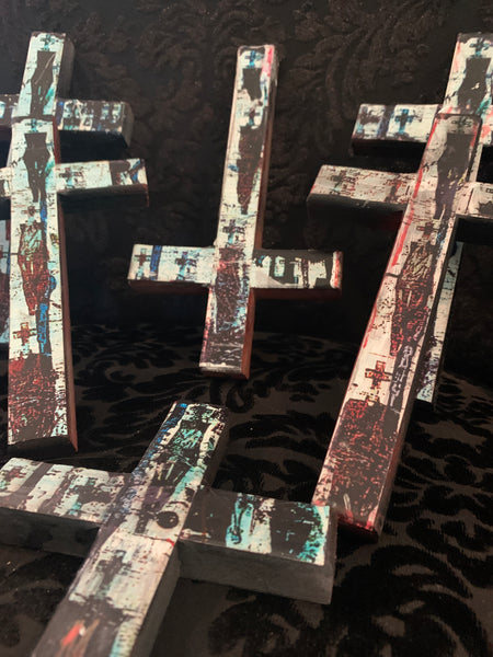 Curse Mackey "Curse-A-Fix" wooden art cross. 2025 Series! New!