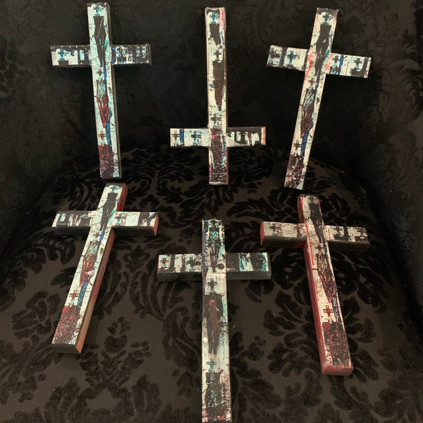 Curse Mackey "Curse-A-Fix" wooden art cross. 2025 Series! New!