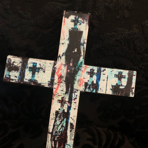 Curse Mackey "Curse-A-Fix" wooden art cross. 2025 Series! New!