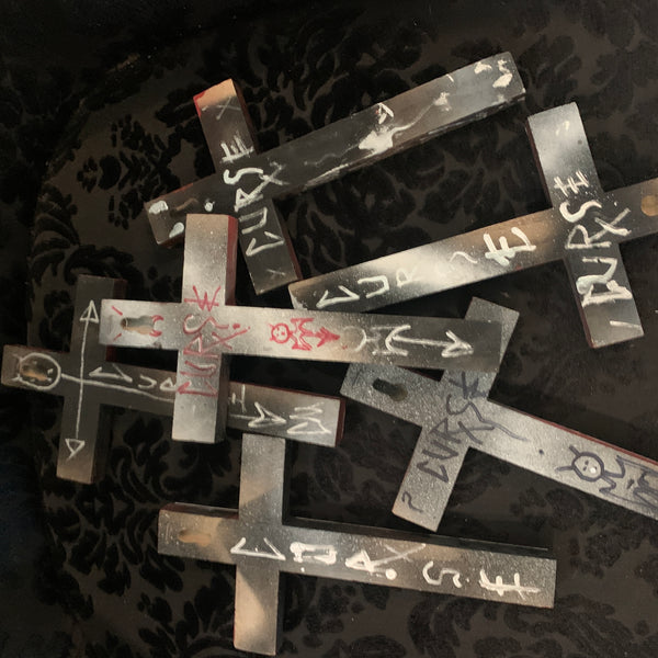 Curse Mackey "Curse-A-Fix" wooden art cross. 2025 Series! New!