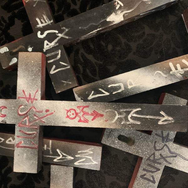 Curse Mackey "Curse-A-Fix" wooden art cross. 2025 Series! New!