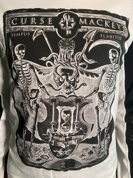 CURSE MACKEY 'TEMPUS' FAUX LEATHER MOTO SWEATSHIRT