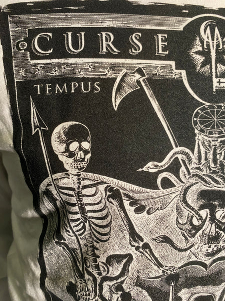 CURSE MACKEY 'TEMPUS' FAUX LEATHER MOTO SWEATSHIRT