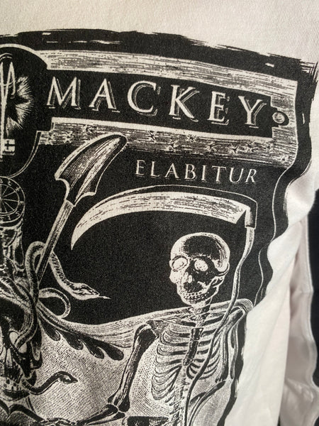 CURSE MACKEY 'TEMPUS' FAUX LEATHER MOTO SWEATSHIRT