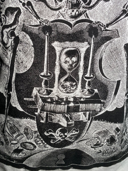 CURSE MACKEY 'TEMPUS' FAUX LEATHER MOTO SWEATSHIRT