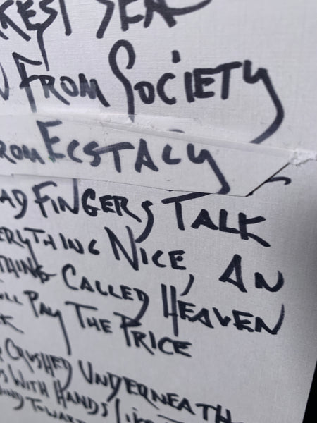 Hand-written Lyric Sheets