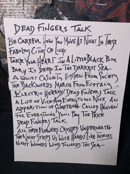 Hand-written Lyric Sheets