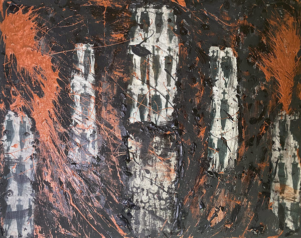 "Secrets of the Resurrection" Original Painting  11" x 14"  stretched, framed canvas.