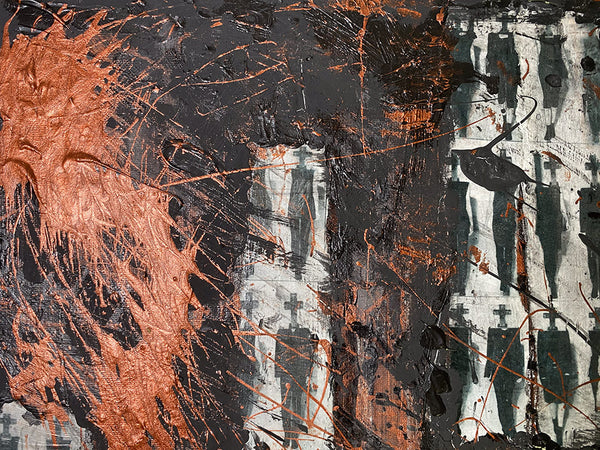 "Secrets of the Resurrection" Original Painting  11" x 14"  stretched, framed canvas.