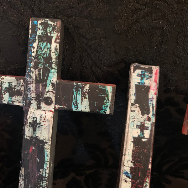 Curse Mackey "Curse-A-Fix" wooden art cross. 2025 Series! New!
