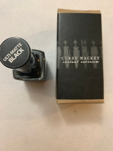 CURSE MACKEY "INSTANT EXORCISM" ULTI-MATTE BLACK NAIL POLISH